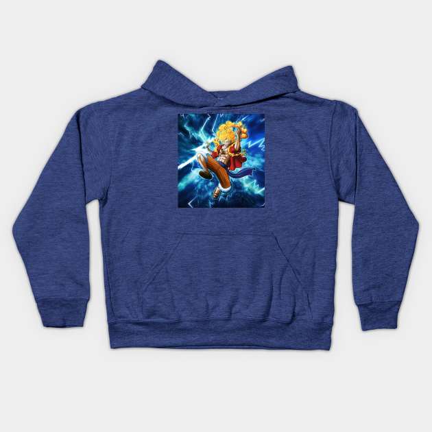 God of thunder (joy) 3 Kids Hoodie by mcashe_art